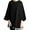 Black, variant on ZANZEA Womens Tops Shirts Solid Color Long Sleeve Pullover Blouses