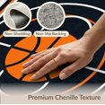 thumbnail image 6 of ODIKA 4'x6' Washable Area Rug Interlocking Border Blanket Football Bold Center Round Basketball Refined for Bedroom, Reading Nook, Pet Friendly & Non-Shedding, 6 of 7