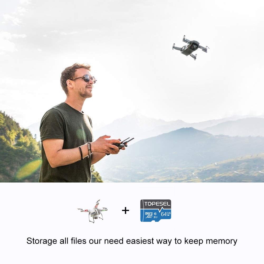 Topesel TF-B-tf card microSDXC Memory Card with Adapter, 2Pack/64GB