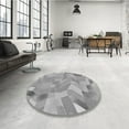 thumbnail image 4 of Ahgly Tapis Rond Lavable en Machine Intérieur Transitionnel Gris Nuage Gris, 7 Pieds Rond, 4 of 7