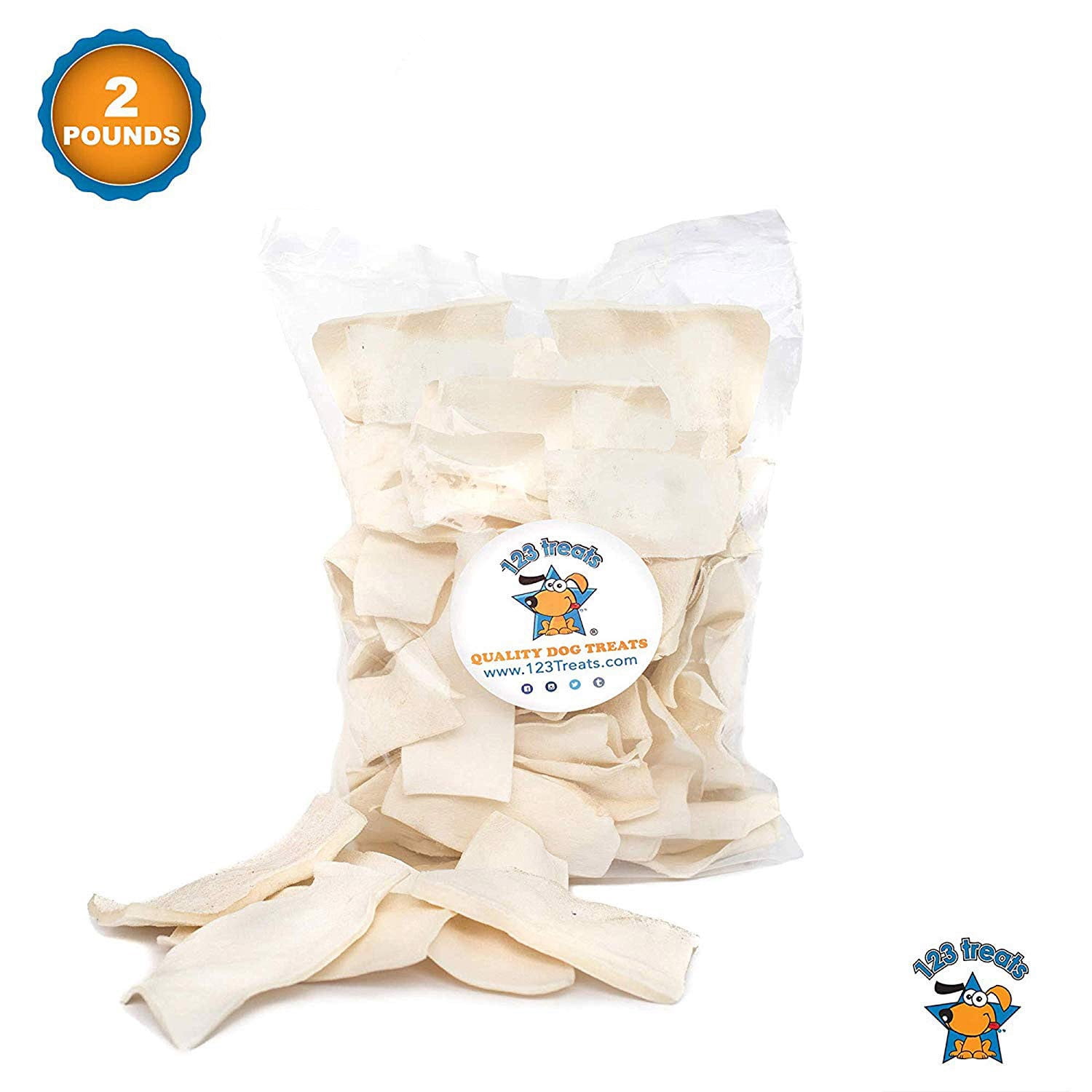 Rawhide Chips for Dogs (2 Lbs Mix Thickness) Quality Bulk Dog