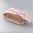 thumbnail image 2 of 1 pc Cotton Cosmetic Bag Ladies' Large Capacity Travel Storage Bags Zipper Clutch Bags Pink 14x26x13cm, 2 of 2