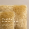 thumbnail image 3 of SUSIELADY Pack of 2 Faux Fur Throw Pillow Covers 18x18 Inch, Luxury Soft Fuzzy Cushion Covers for Couch, Sofa, Bed, Living Room, Decorative Pillowcases, Yellow, 3 of 7
