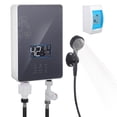 thumbnail image 1 of PTOOTP Calentador de agua eléctrico sin tanque : pequeño calentador de agua instantáneo con interruptor de aire y kit de cabezal de ducha para baño o bañera, enchufe estadounidense., 1 of 8