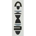 thumbnail image 2 of Delamater, Rob 11x24 White Modern Wood Framed Museum Art Print Titled - Neutral Totems IV, 2 of 4