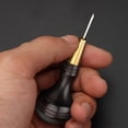thumbnail image 4 of Herramienta de con de , punzón para rascar en apariencia de calabaza cónica para artesanal de material cuero con forma de diamante para Marrón oscuro de 3 mm Gloria Punzón de costura, 4 of 9