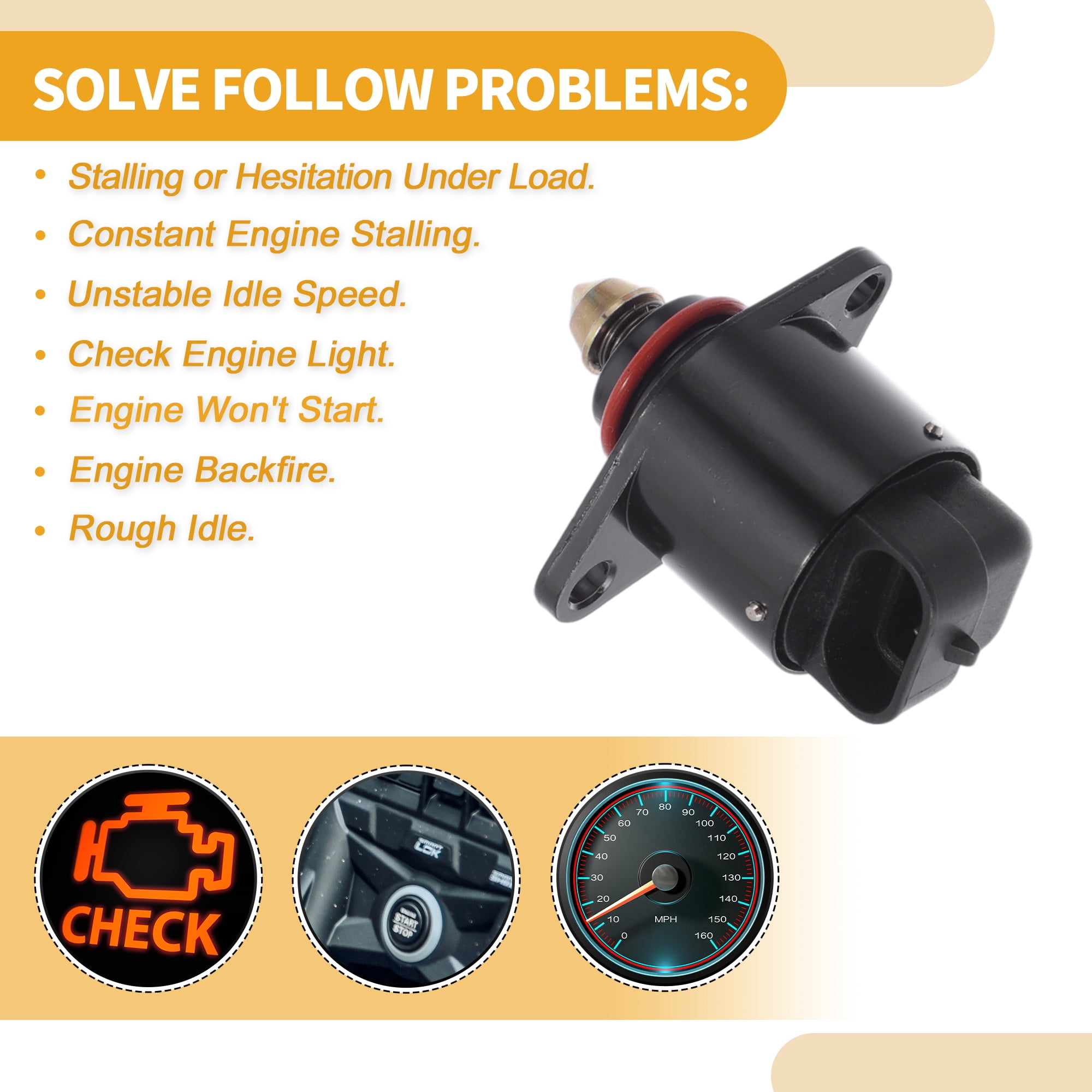 Unique Bargains Idle Air Control Valve for Chevrolet Blazer S10 2.2 L43 1994-2005 Replace