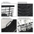 thumbnail image 6 of EasyPAG Kitchen Dish Drainer Rack with Drying Board and Full-Mesh Silverware Utensils Holder, Black, 6 of 7