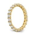 thumbnail image 4 of 14K Yellow Gold Ring Band Eternity Diamond Round Polished Shared Prong 2ct , Size 7, 4 of 4
