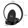 thumbnail image 2 of Music bedside light with wireless charger, phone holder, dimmable wireless charging light,Black, 2 of 5