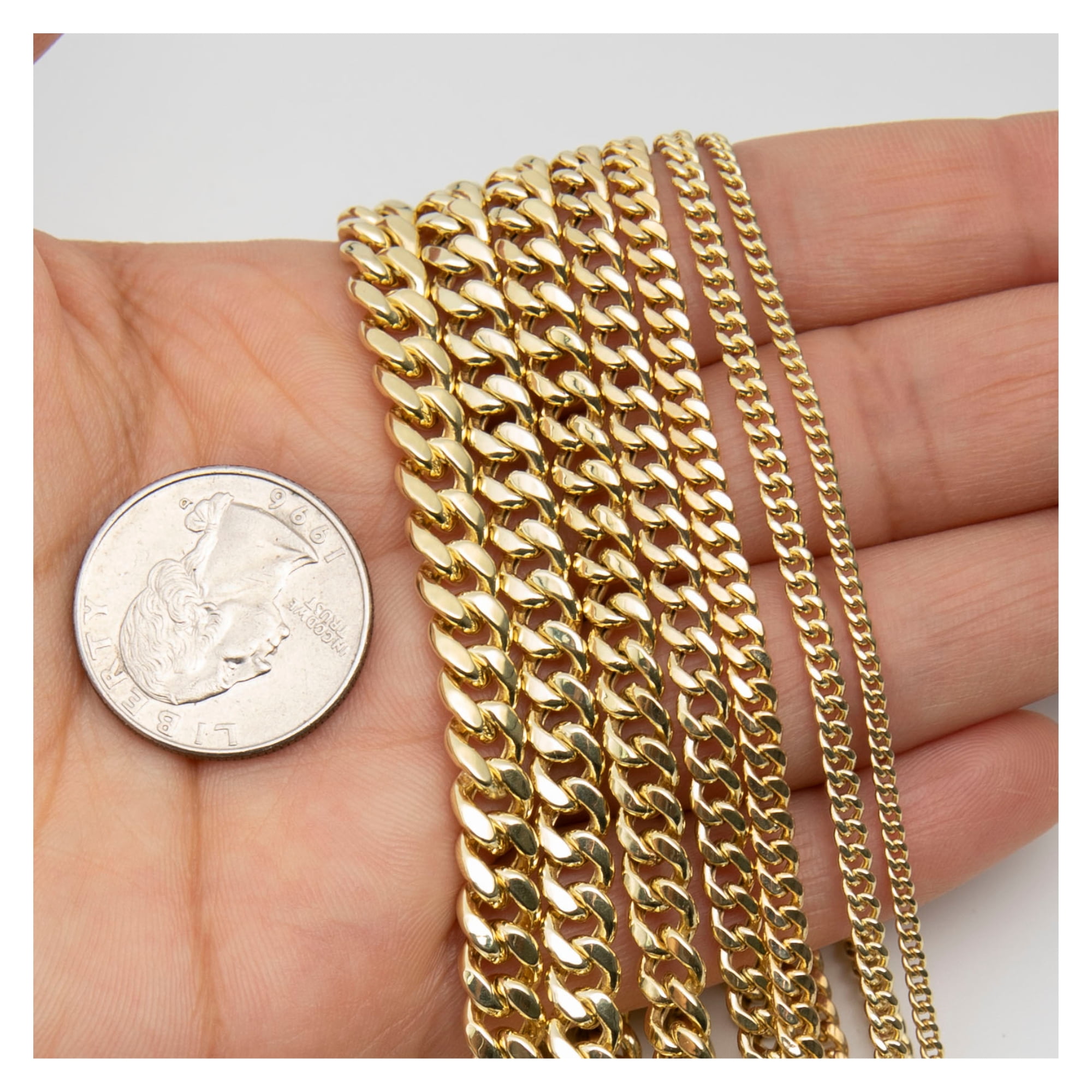 Miami Cuban Link Chain Necklace 14K Yellow Gold, Adult Unisex, ALL SIZES - Goldum NYC