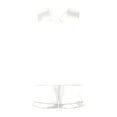 thumbnail image 5 of Feancey Womens 2 Piece Short Sets Satin Silk Cami Pjs Two Piece Outfit Summer Sleeveless V Neck Tank Tops and Ruffled Shorts Matching Lounge Set White XL, 5 of 7