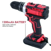 21V Power Drill Cordless Drill, Hammer Drill Cordless with 27 Pcs Accessories, 25+1 Variable Speed Trigger 3/8 Keyless Chuck 1200mAh Lithium-Ion Battery & Toolboxes, Drill Kit for Home