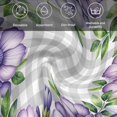 thumbnail image 6 of Cloth Napkins Set of 2 - 20x20 Inches, Purple Flowers Washable Reusable Table Napkins, Spring Floral Leaves Plants Gray Plaid Soft & Absortbent Dining Napkin for Party Wedding Hotel Restaurant, 6 of 8