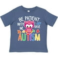 thumbnail image 3 of Inktastic Be Patient with Me I Have Autism with Owl and Puzzle Pieces White Text Boys or Girls Toddler T-Shirt, 3 of 5