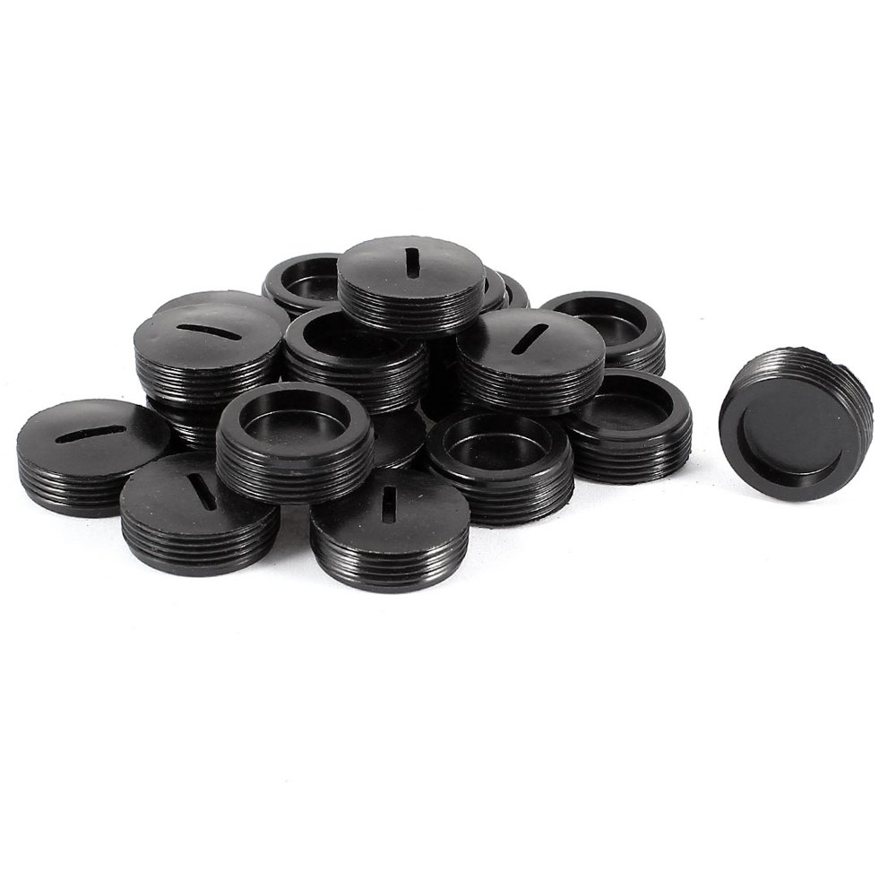 20PCS 7mm High 19mm Dia Thread Round Motor Carbon Brush Cap Cover