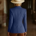 thumbnail image 6 of Blazers for Women Oversized Single Breasted Button Notch Lapel Business Blazer Suit Jacket Casual Solid Loose Comfy Open Front Long Sleeve Work Office Blazer Jackets, 6 of 6