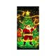 thumbnail image 2 of Cubierta de puerta navideña fluorescente con estampado de Papá Noel y árbol | Pancarta navideña luminosa para decoración de interiores y exteriores | Decoración de puerta de poliéster de 90 x 180 cm, 2 of 5