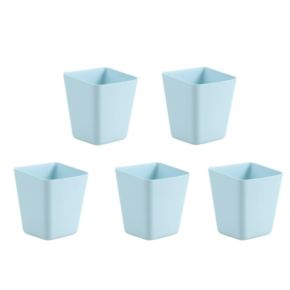 Hanging Storage Basket Set | Small Plastic Organizer Bins for Rolling Cart, Trolley, or Wall | Pen, Snack, & Garbage Holder