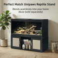 thumbnail image 3 of Unipaws 110 Gallon Reptile Tank, Large Black Reptile Enclosure Terrarium with Glass Sliding Doors and Lock for Lizards and Snakes, 3 of 9