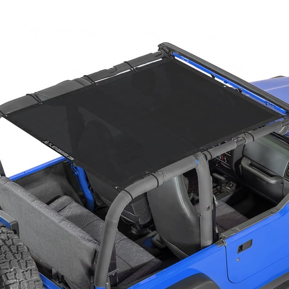 Alien Sunshade Jeep Wrangler TJ Sun Shade (1996-2006) & YJ (1987-1995) Jeep Wrangler Accessories, Full Length Mesh Sun Shade for
