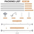 thumbnail image 6 of OLV Silver Curtain Rods 30-60 Inch Decorative Vintage Crystal 1'' Diameter with Silver Foil Finials, 6 of 9