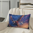thumbnail image 4 of Plush Throw Pillow Covers, Starry Sky Flying Tiger Pillow Cases with Invisible Zipper, Breathable Microfiber Pillow Cases Standard Size for Sleeping Bedroom Sofa Living Room 16x24, 4 of 5