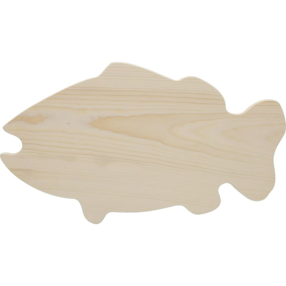 Good Wood By Leisure Arts - Fish Board Pine 14"X8"X0.75" Wood Panel, Board, Craft, Blanks, Thin Boards For Crafts, Wooden Board