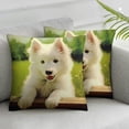 thumbnail image 2 of COMIO Decorative Throw Pillow Case Gray Dog Cute Siberian Husky Puppy Playing Park Animals Wildlife Green White Happy Nature Little Cushion Cover Pillowcase for Lumbar Home Decor 2pc, 2 of 6