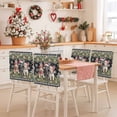 thumbnail image 2 of Christmas Puppy Chair Covers Set of 6 Dogs Gingerbread Pine Snowflake Black Plaid Chair Back Covers Stretch Removable Washable Slipcovers Protector for Dining Room Kitchen Party Decor, 2 of 5