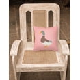 thumbnail image 2 of Carolines Treasures BB7863PW1818 Saxony Sachsenente Duck Pink Check Fabric Decorative Pillow, 18 x 18 in., 2 of 2