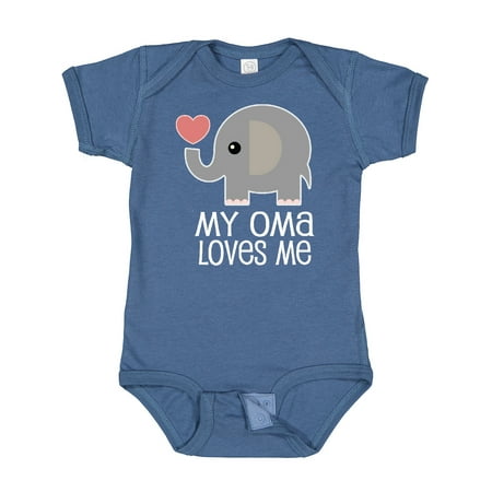 

Inktastic My Oma Loves Me Grandchild Gift Baby Boy or Baby Girl Bodysuit
