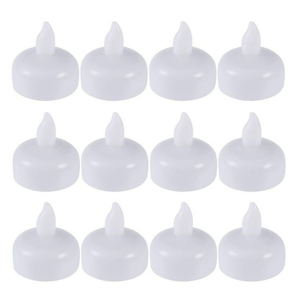 24pcs impermeable LED flotante Tealights eléctrico sin llama decoración de la lámpara de vela (luz amarilla)