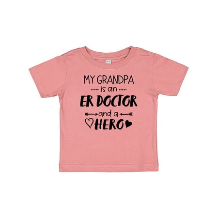 

Inktastic My Grandpa is an ER Doctor and a Hero Gift Baby Boy or Baby Girl T-Shirt