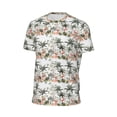thumbnail image 6 of Wukai Flamingo Palm Trees Print Men's Short-Sleeved Mesh T-Shirt,Quick-Dry Short Sleeve Workout T-Shirt-5X-Large, 6 of 8