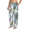 thumbnail image 2 of Haiem Flowers and Butterflies Men's Pajama Pants Ultra Lightweight Pjs Bottoms Sleepwear Bottom Pants with Pocket Drawstring-Small, 2 of 9