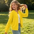 thumbnail image 5 of fatyb Kids Cardigan for Boys Girls Thin School Uniform Long Sleeve Casual Knitted Button down Sweater, 5 of 7