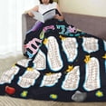 thumbnail image 6 of Rateoe Space Math Times Tables Print Fuzzy Fleece Throw Blanket Extra Large,Super Soft,Fluffy and Warm Blankets for Couch,Bed,All Season Use (60"x50"), 6 of 8
