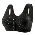 thumbnail image 2 of Feancey Women's Plus Size Front Closure Bras Full Coverage No Underwire Brassiere Comfort Push Up Everyday Bras Birthday Gifts Black 3XL, 2 of 9