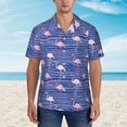thumbnail image 4 of Daiia Flamingo Hawaiian Shirt for Men Gentle Cotton Regular Short Sleeve Casual-3X-Large, 4 of 9