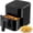 black, variant on 3.17 QT Digital Air Fryer, equipped with PP touch panel, highly energy-efficient, automatic power-off function, and overheat protection. Suitable for small apartments and kitchens.