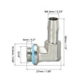 thumbnail image 2 of Unique Bargains Barb Fitting Adapter G1/4' 90 Degree 9mm OD Soft Tube Hose Connector Two-Touch Thread PC Water Cooling System, 2 of 4