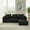 Black, variant on 103.5" L-Shaped Corner Sectional Sofa – Large Modular Family Couch, Modern Corduroy 4-Seater Sofa with Deep Seat, Cozy Living Room Chaise, No Assembly, Right Facing Chaise,Black