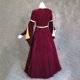 thumbnail image 5 of Womens Halloween Costumes 2024 Cosplay Gothic Dresses Women's Halloween Fashion Gold Velvet Vintage Leaf Sleeves Long Swing Dress, 5 of 5