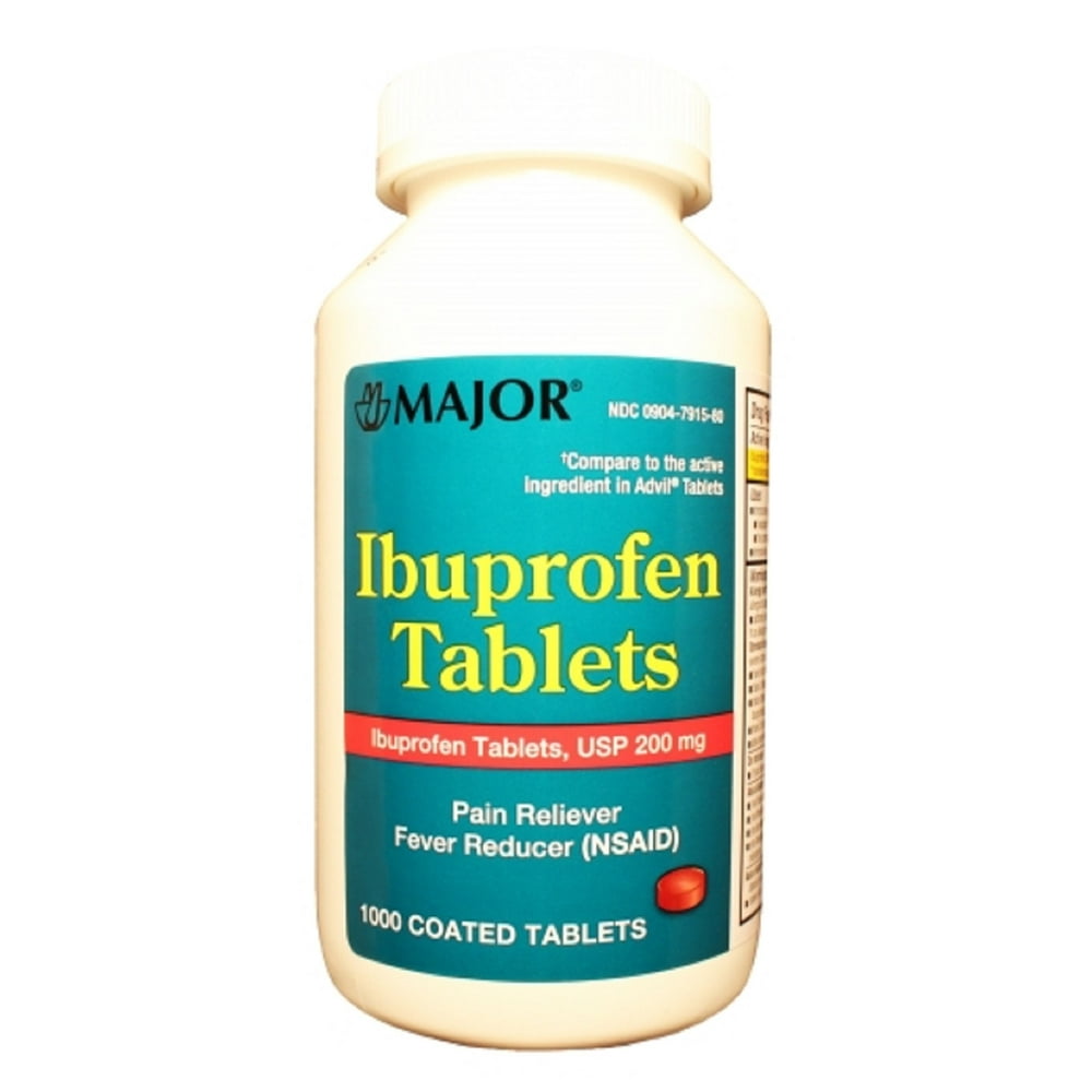 072MJRX MAJOR IBUPROFEN 200MG TABS IBUPROFEN200 MG Brown 1000 TABLETS