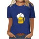 thumbnail image 1 of Tops Cortos para Mujeres, Oktoberfest Casual Impreso Cuello Redondo Manga Corta Camiseta Top Hecho de Poliéster para la Primavera Verano Uso Diario, Camisetas Casuales de Mujer, 1 of 4