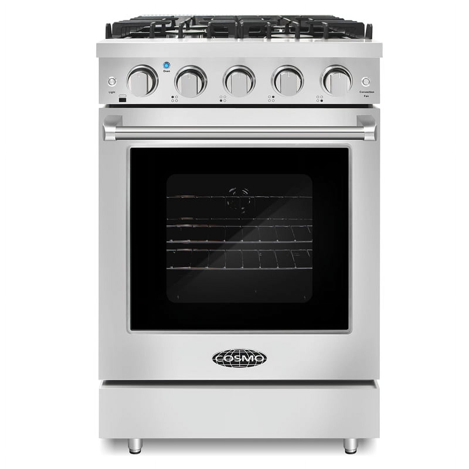 24 in. Haven Collection 3.73 cu. ft. 4 Burner Gas Range in Stainless Steel