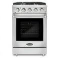 thumbnail image 6 of 24 in. Haven Collection 3.73 cu. ft. 4 Burner Gas Range in Stainless Steel, 6 of 15
