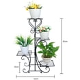 thumbnail image 2 of ANQIDI 4 Tier Square Tray Plant Stand Metal Flower Pot Display Holder Balcony Floor-standing Multilayer Shelf Rack Black, 2 of 7