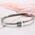 thumbnail image 2 of Stainless Steel Oval Shape Cubic Zircon Bangle Bracelet, 2 of 5
